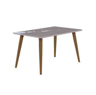 Mesa Adele Para Sala De Jantar Com Tampo De Vidro -