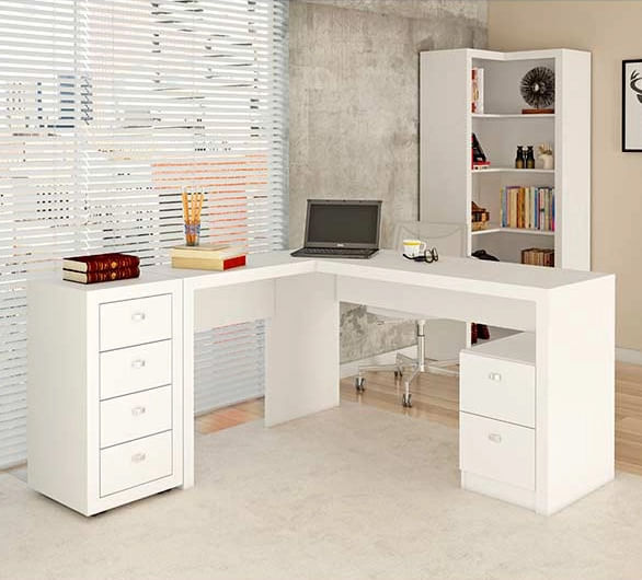 Mesa Boxtel Para Computador Com 2 Gavetas -