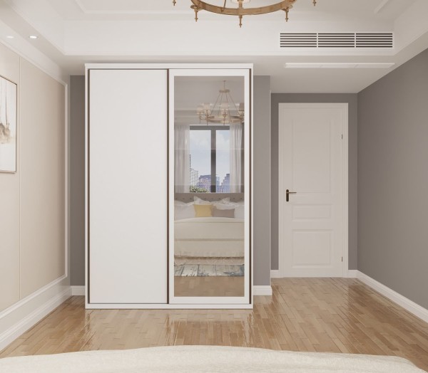 Encontraproduto.com.br - Módulo Lumiere Com Vidro Reflecta 2 Portas De Correr E 3 Gavetas 1,60m -