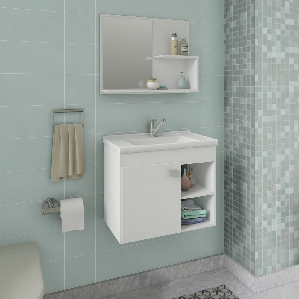 Conjunto Para Banheiro Uda Com 1 Porta E 2 Gavetas -
