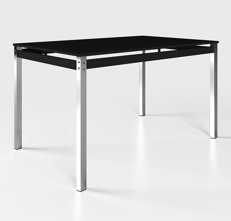 Mesa Retangular Frevi Com Tampo Mdf E Tubo Cromado 1,35x86cm -