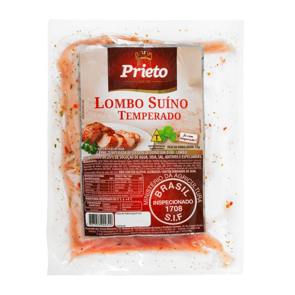 Encontraproduto.com.br - Lombo Suíno Temperado Resfriado Prieto Aprox. 1,4kg