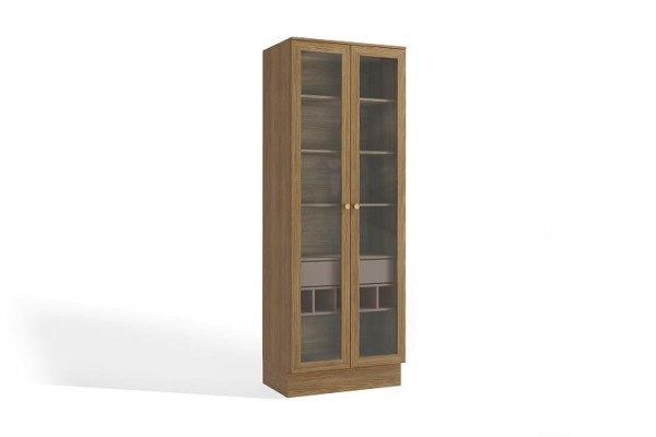 Encontraproduto.com.br - Cristaleira Cristal 2 Portas E 1 Gavetas 70cm -