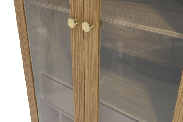 Encontraproduto.com.br - Cristaleira Cristal 2 Portas E 1 Gavetas 70cm -