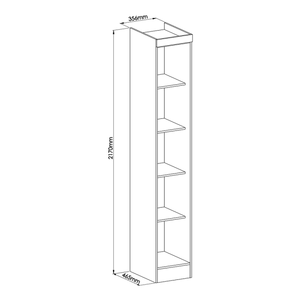 Encontraproduto.com.br - Módulo Gava 1 Porta E 4 Prateleiras 36cm -