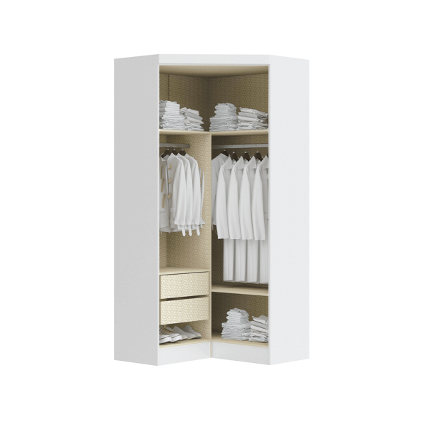 Encontraproduto.com.br - Módulo Closet Gava 2 Portas E 2 Gavetas 1,00m -