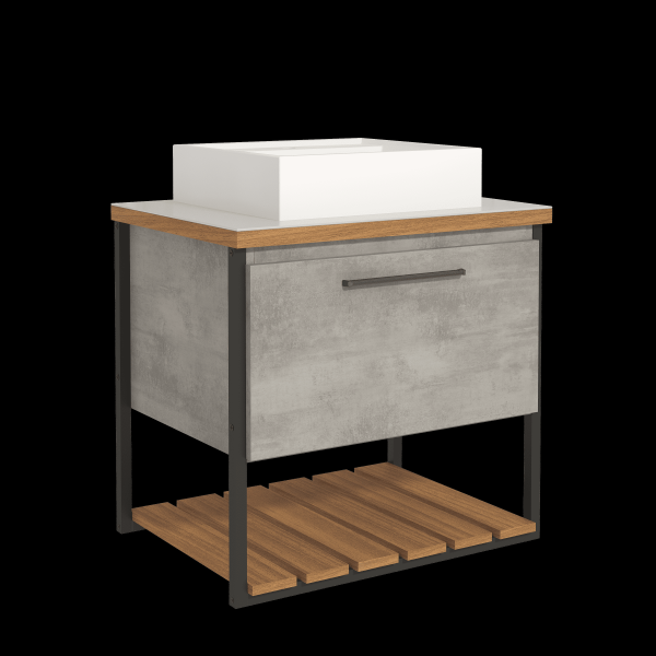 Encontraproduto.com.br - Gabinete Red Para Banheiro Sem Espelho 61cm -