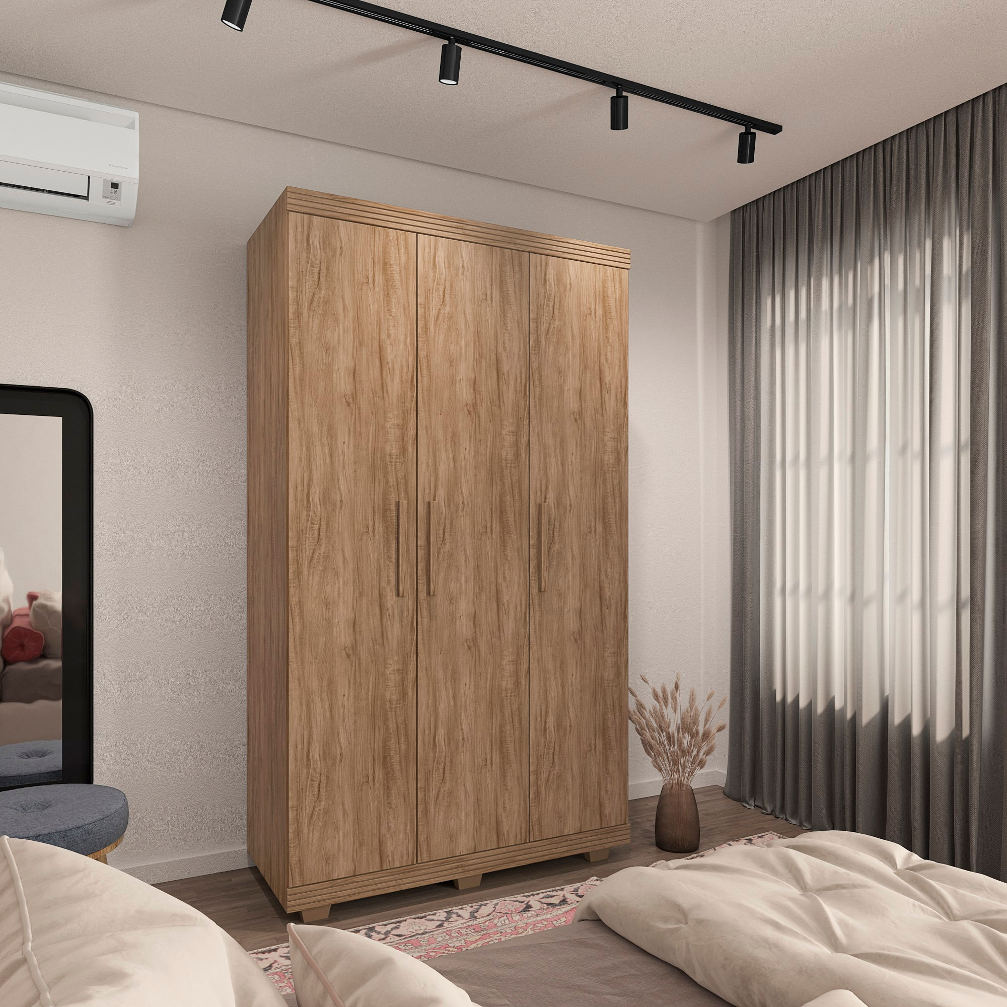 Guarda Roupa Colinas Casal 3 Portas E 2 Gavetas -