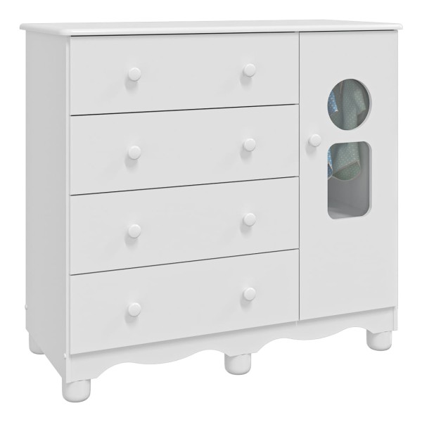 Encontraproduto.com.br - Cômoda Perola 1 Porta E 4 Gavetas -