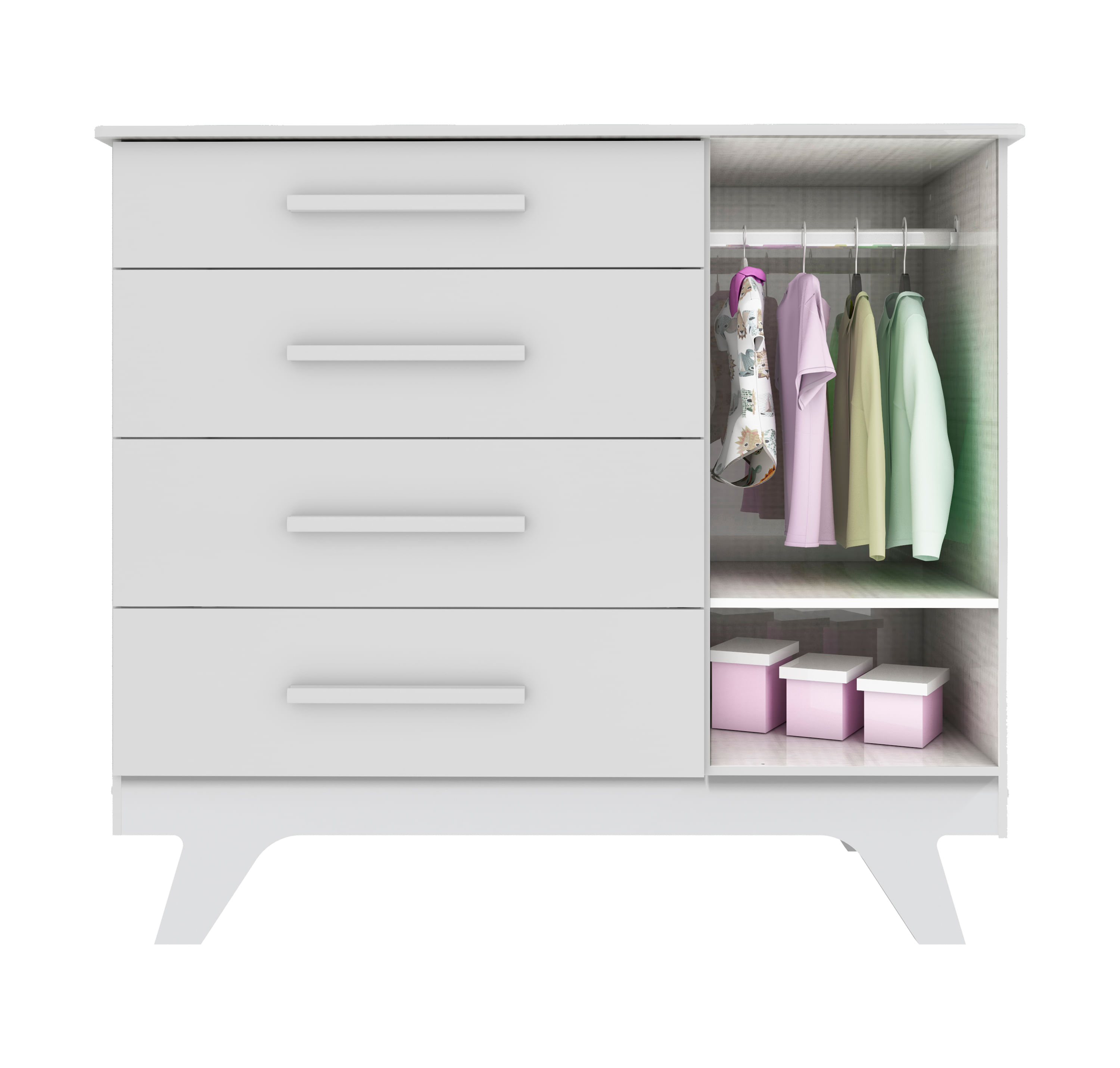 Encontraproduto.com.br - Cômoda Lucce 1 Porta -