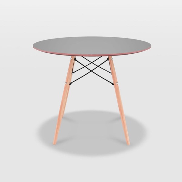 Mesa Redonda Eames Livia Com Tampo Em Mdf 1,10m -