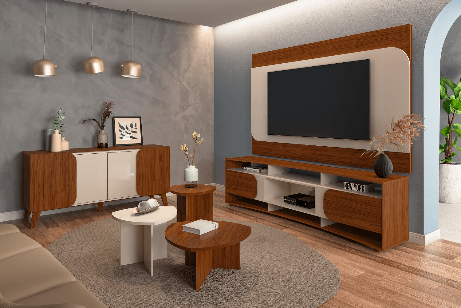 Buffet Nero 4 Portas 1,60m -