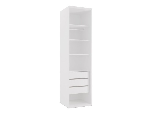 Encontraproduto.com.br - Módulo Closet Premium Com 3 Gavetas 3 Prateleiras E 1 Cabideiro 61cm -