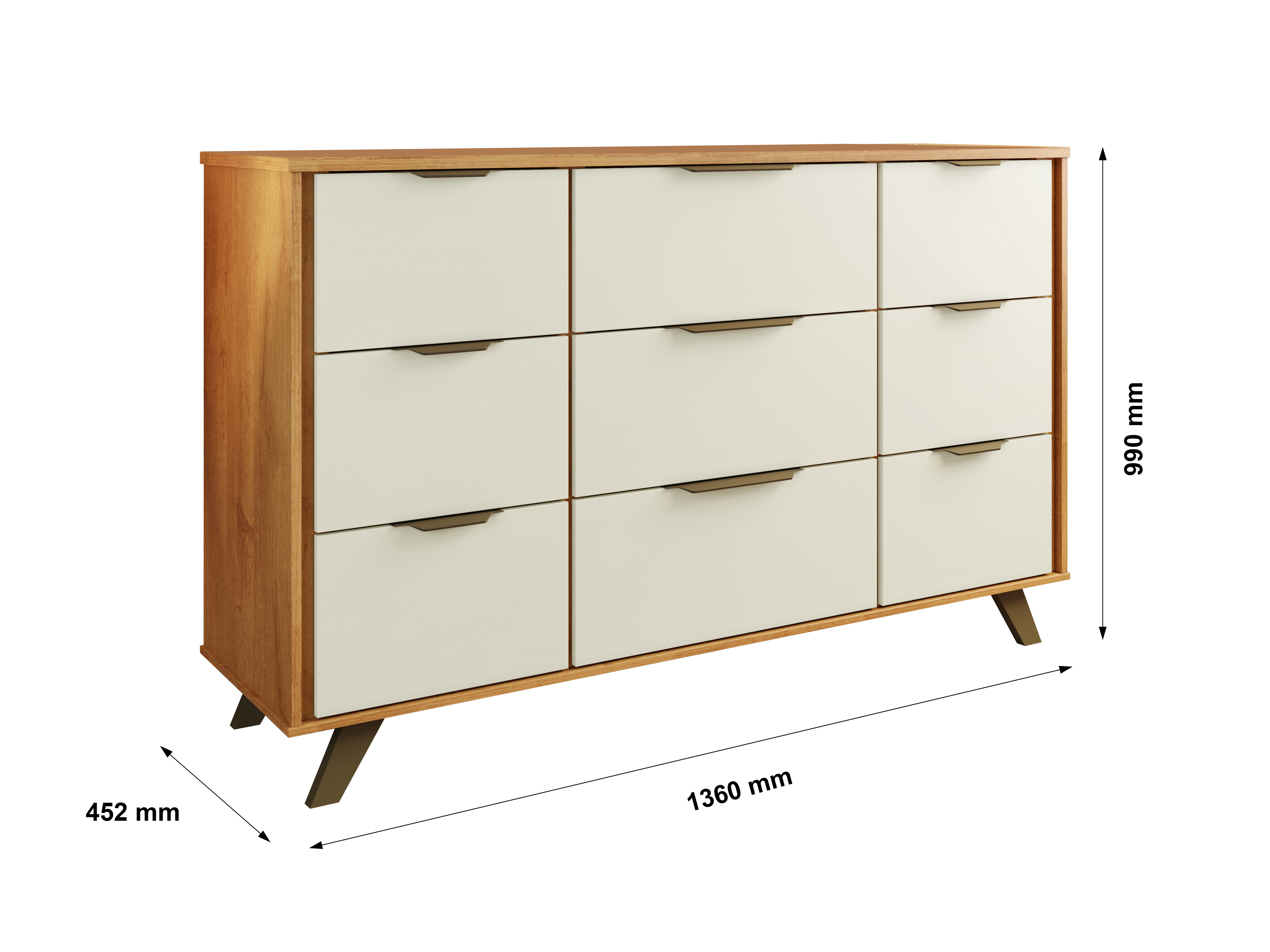 Encontraproduto.com.br - Cômoda Olimpia 9 Gavetas -