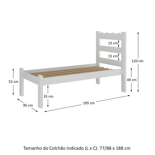 Encontraproduto.com.br - Cama Solteiro Estrema 78/88cm -