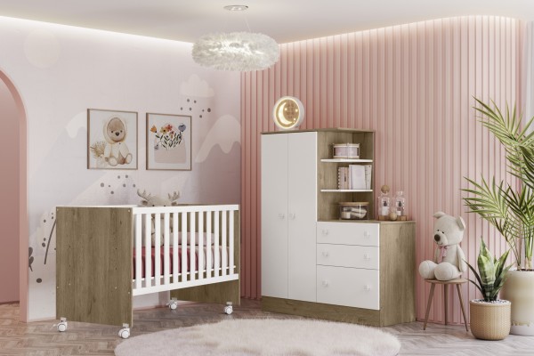 Encontraproduto.com.br - Berço 35405 Com Rodízios 60cm -