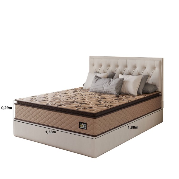 Encontraproduto.com.br - Colchão Casal Benin Espuma D33 Com Pillow (1,38x1,88x29cm) -