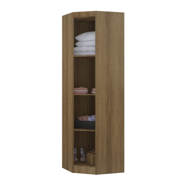Encontraproduto.com.br - Módulo Canto Diagonal Com Espelho Paris 1 Porta 70cm -