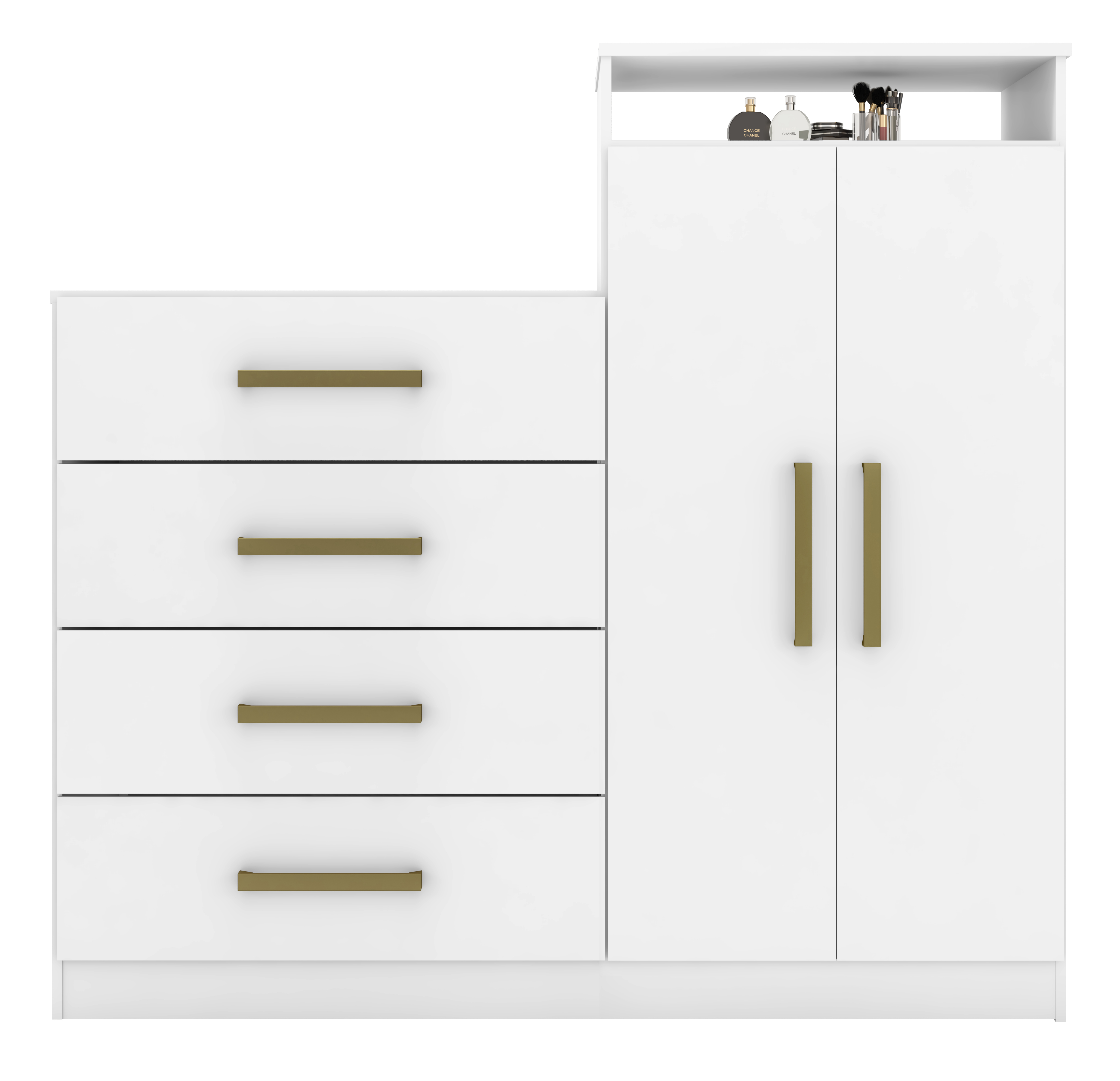 Encontraproduto.com.br - Cômoda Bagé Multiuso 2 Portas E 4 Gavetas -