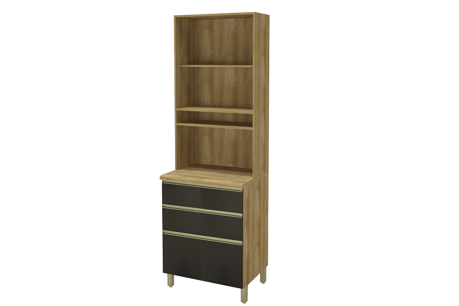 Paneleiro Duplo Lilian 2 Portas E 3 Gavetas 2,17m -