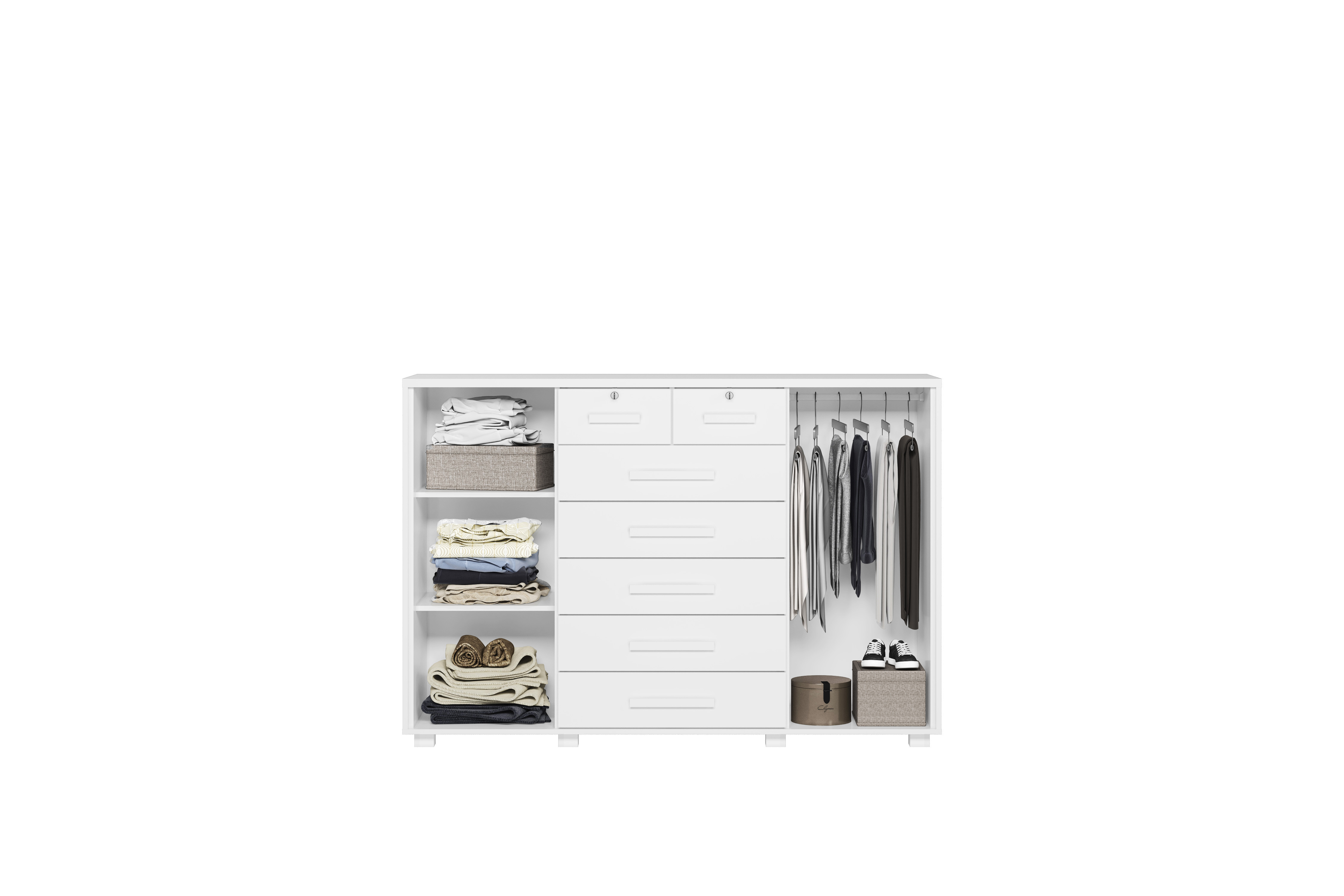 Encontraproduto.com.br - Cômoda Taquari 2 Porta E 7 Gavetas -