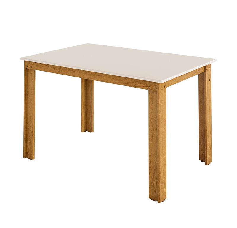 Mesa Retangular Lindy Com Tampo De Madeira 1,20x80cm -