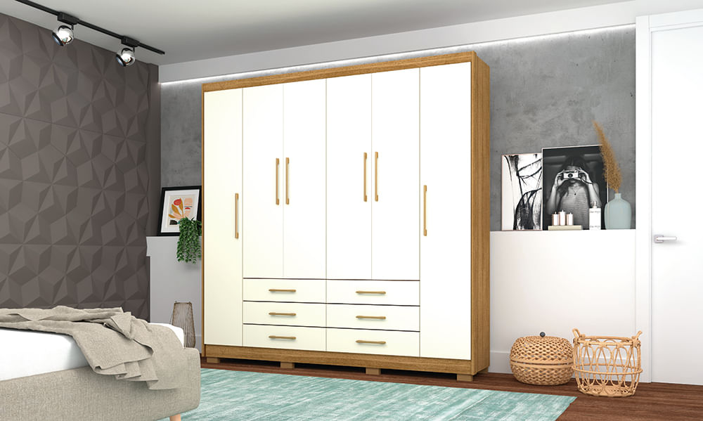 Guarda Roupa Canada 6 Portas E 6 Gavetas -