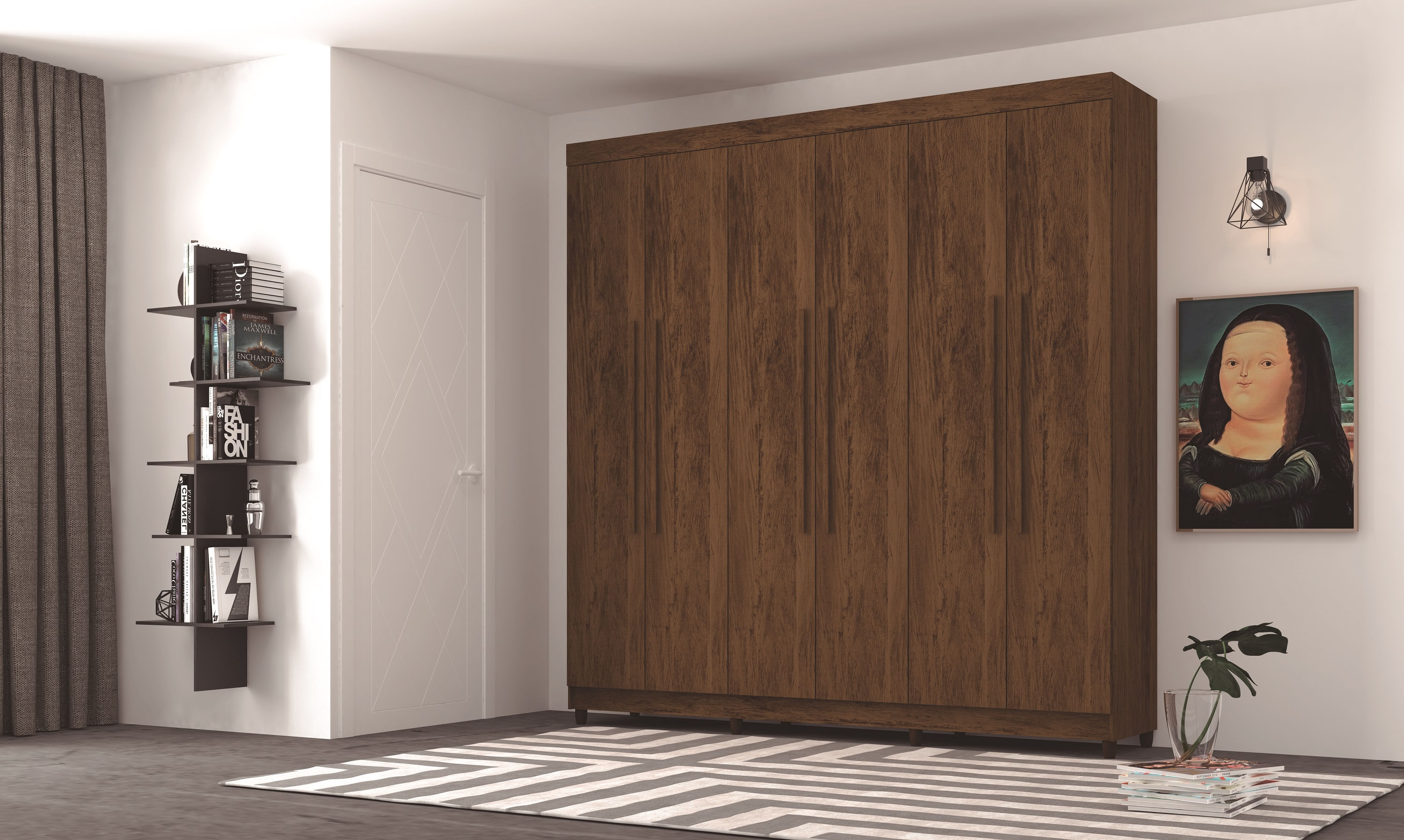 Guarda Roupa Elegance 6 Portas E 2 Gavetas -