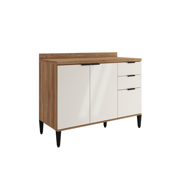 Encontraproduto.com.br - Balcão Alpha Com Tampo 3 Portas E 2 Gavetas -