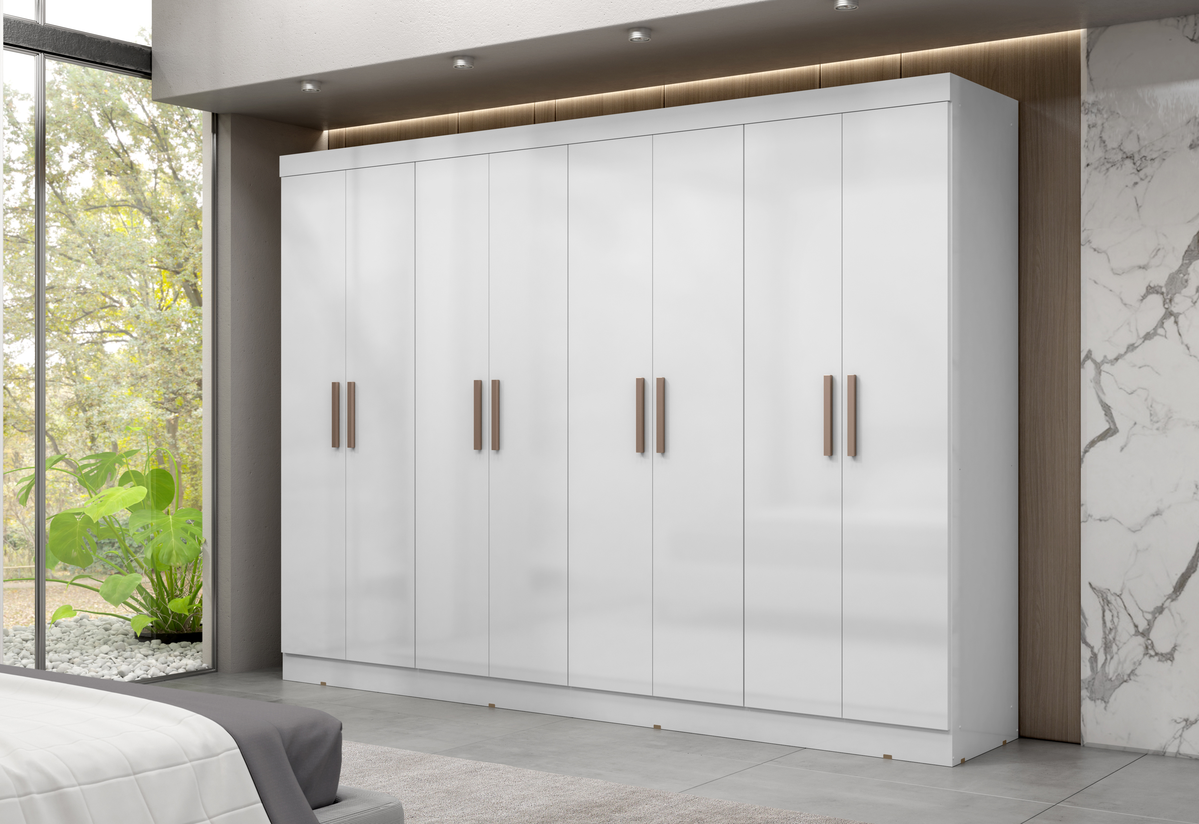 Guarda Roupa Paris Ii 8 Portas E 4 Gavetas -