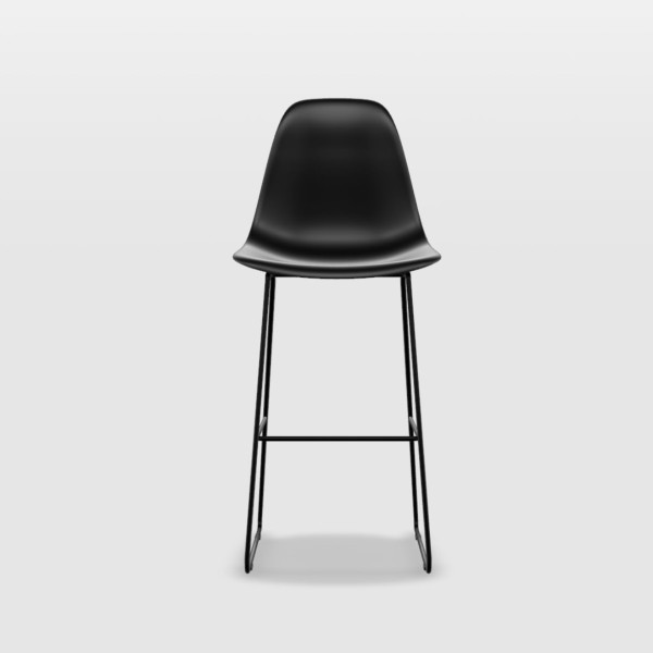 Banqueta Eames Brad Alta Com Base De Ferro -