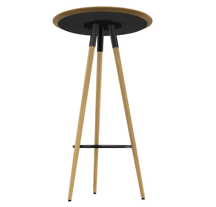 Encontraproduto.com.br - Mesa Bistrô Eames Spy Com Base De Madeira -