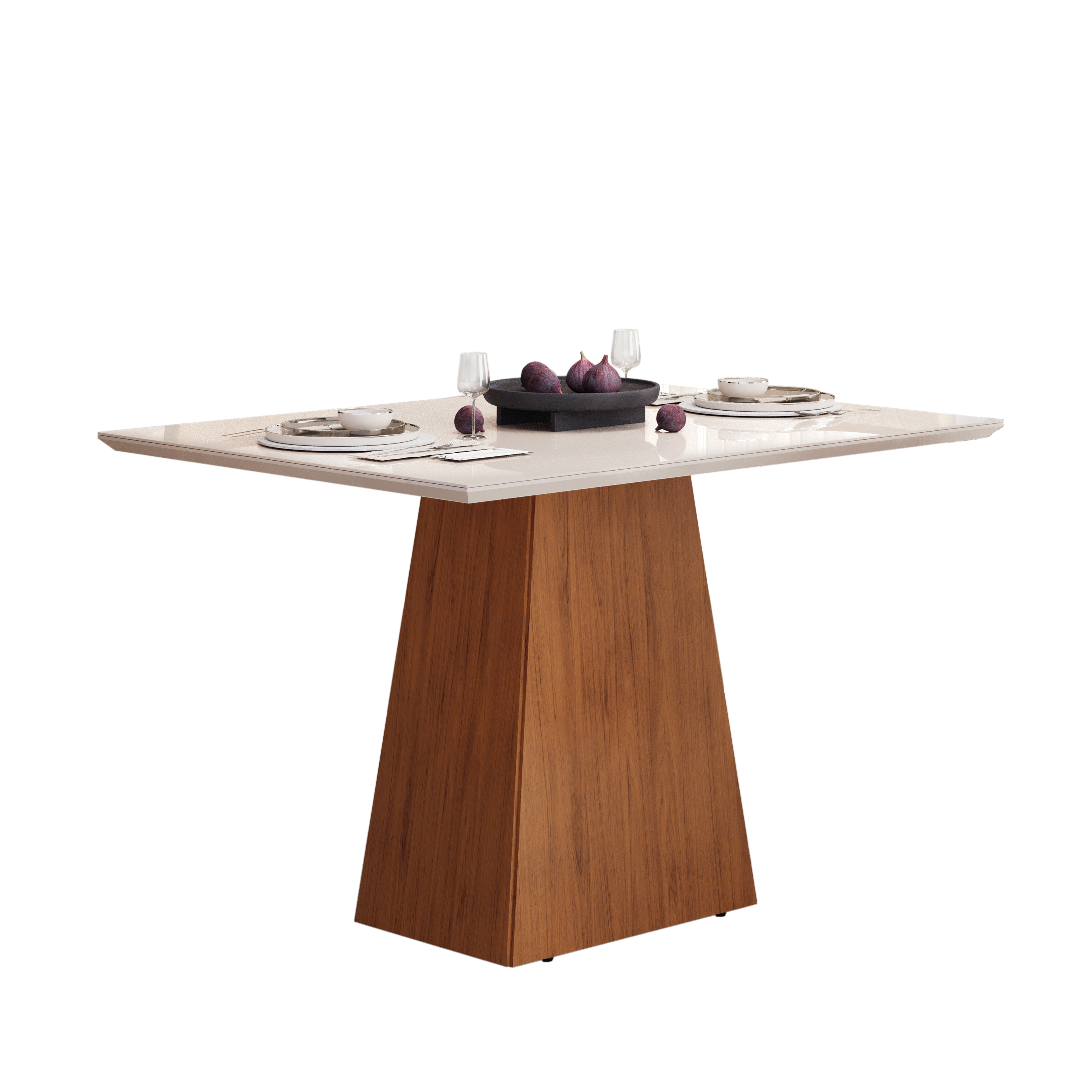 Encontraproduto.com.br - Conjunto De Mesa Dulce/Zoe Com 4 Cadeiras Veludo Kraft 1,20m -