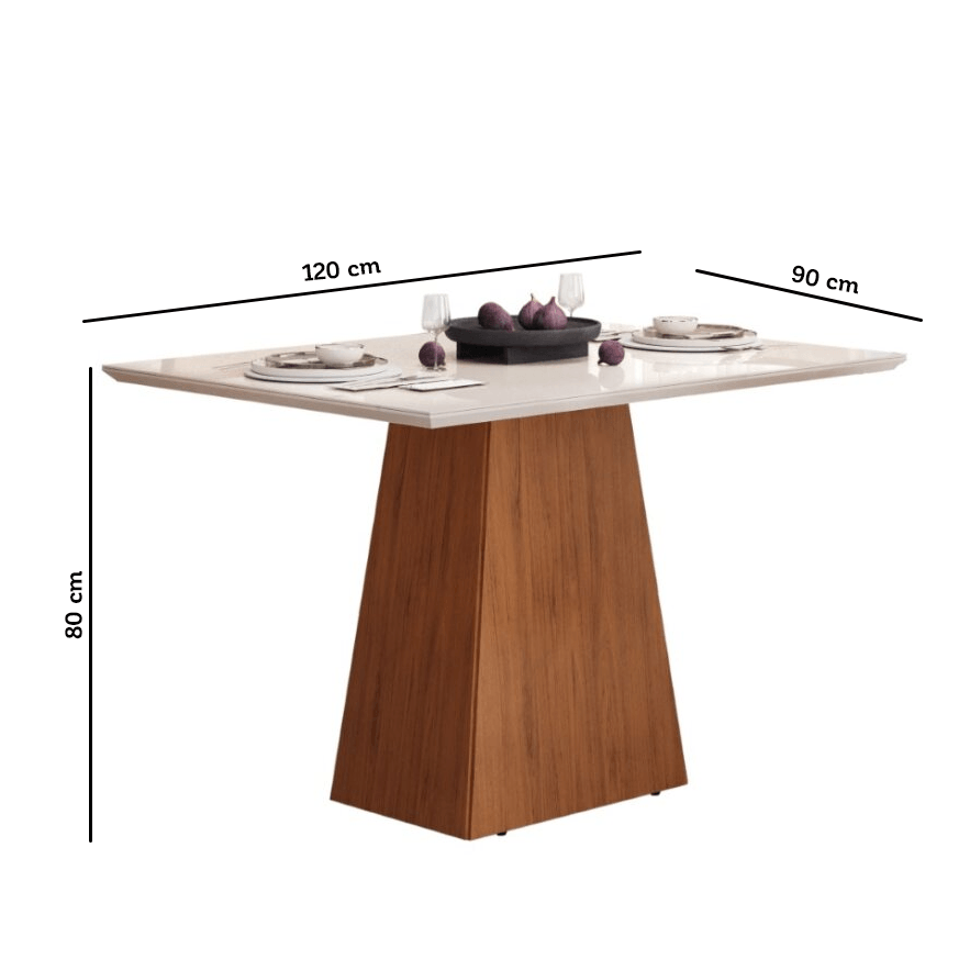 Encontraproduto.com.br - Conjunto De Mesa Dulce/Zoe Com 4 Cadeiras Veludo Kraft 1,20m -