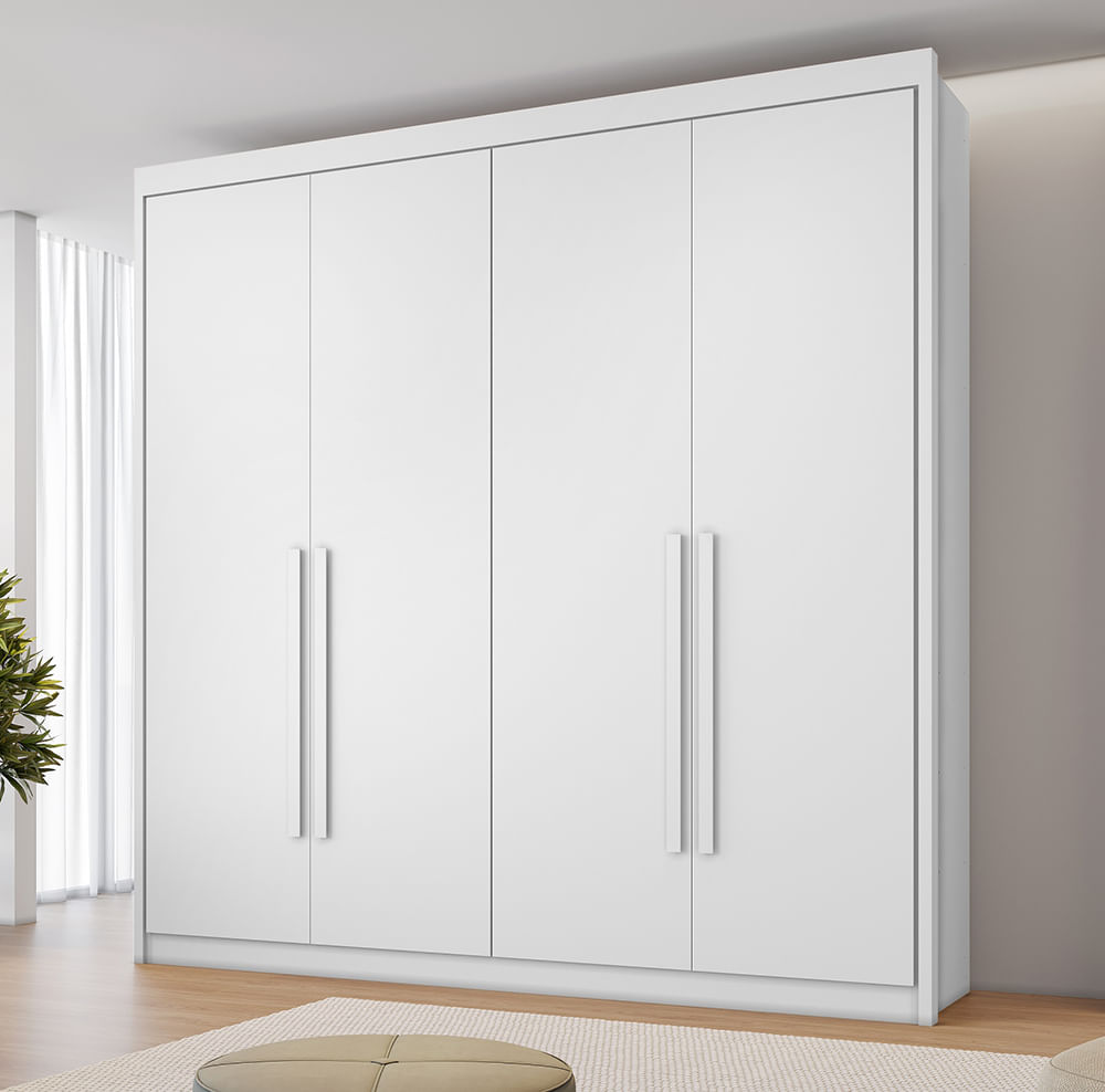 Guarda Roupa Bérgamo 4 Portas E 4 Gavetas -