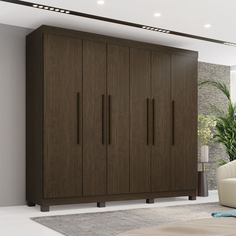 Guarda Roupa Londres 6 Portas E 4 Gavetas -