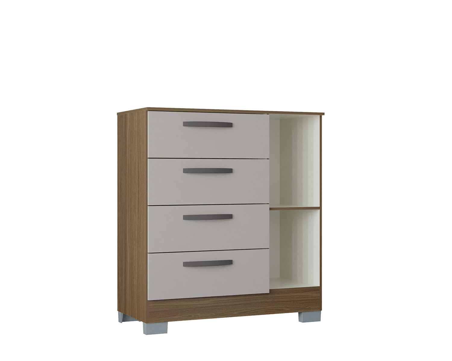 Encontraproduto.com.br - Cômoda Yasmin 1 Porta E 4 Gavetas -