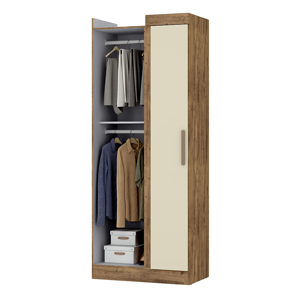 Encontraproduto.com.br - Guarda Roupa Canto Reto Paris 1 Porta -