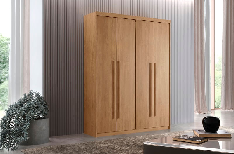 Guarda Roupa Hawaii 4 Portas E 2 Gavetas -