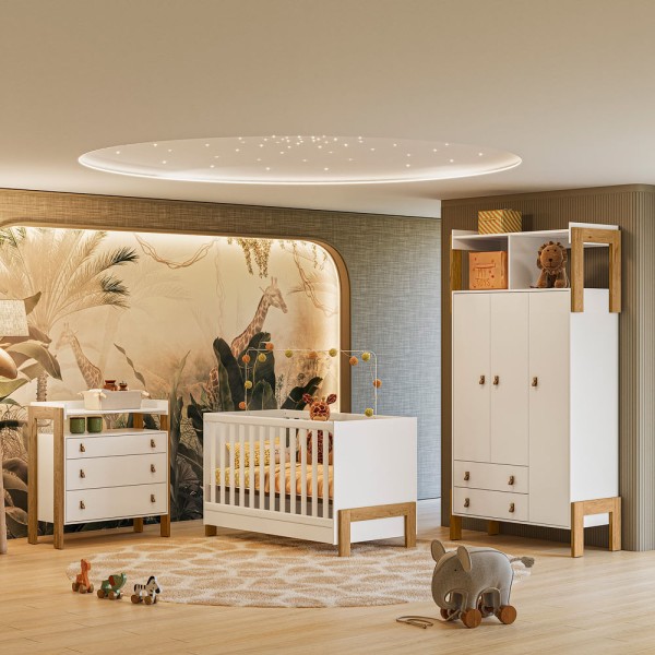 Encontraproduto.com.br - Cômoda Infantil 44103 Com 3 Gavetas -