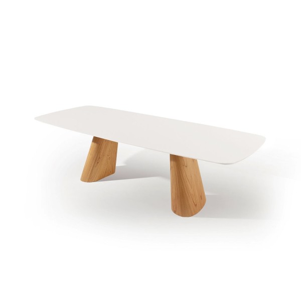 Encontraproduto.com.br - Mesa Retangular Palladium Tampo Com Vidro Off White 2,70m -