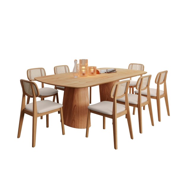 Encontraproduto.com.br - Mesa Retangular Palladium Tampo Laminado 2,20m -