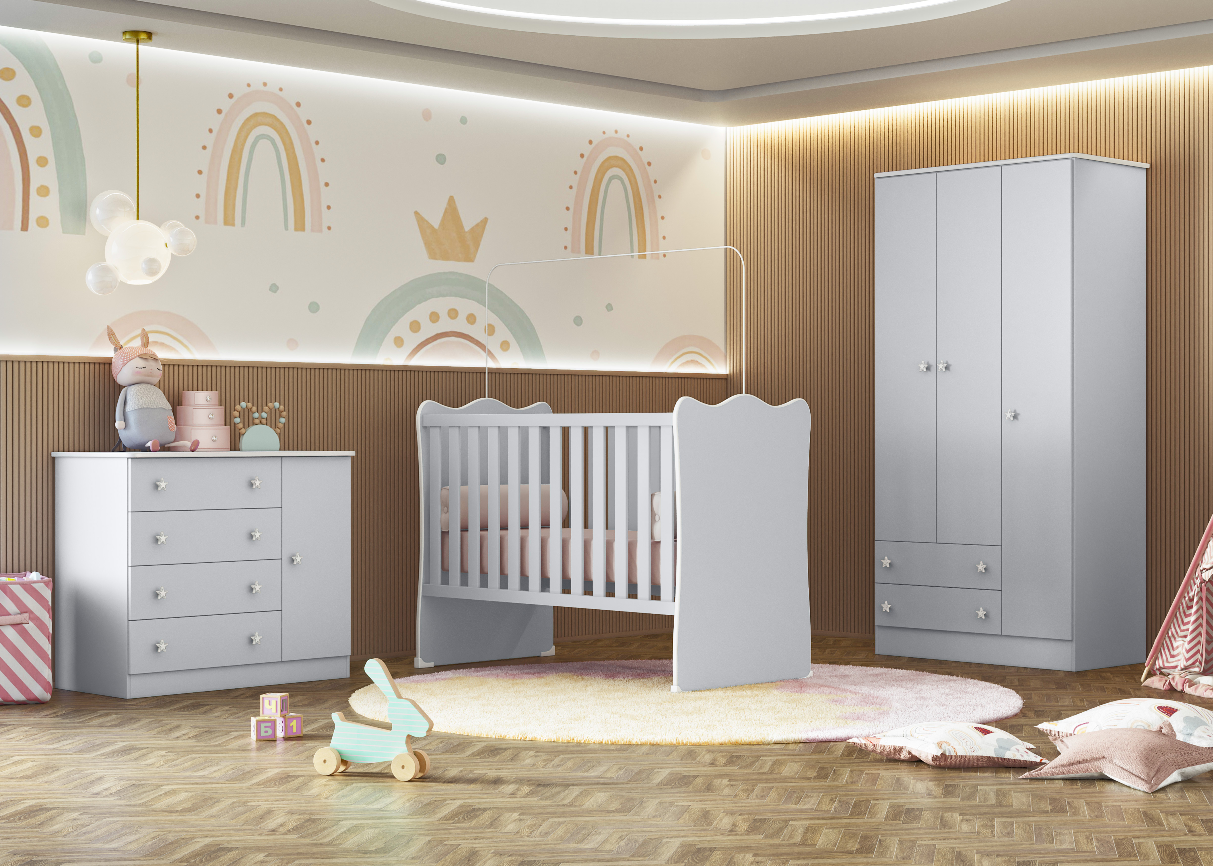 Berço Minicama 191 Com Rodízios 60cm -