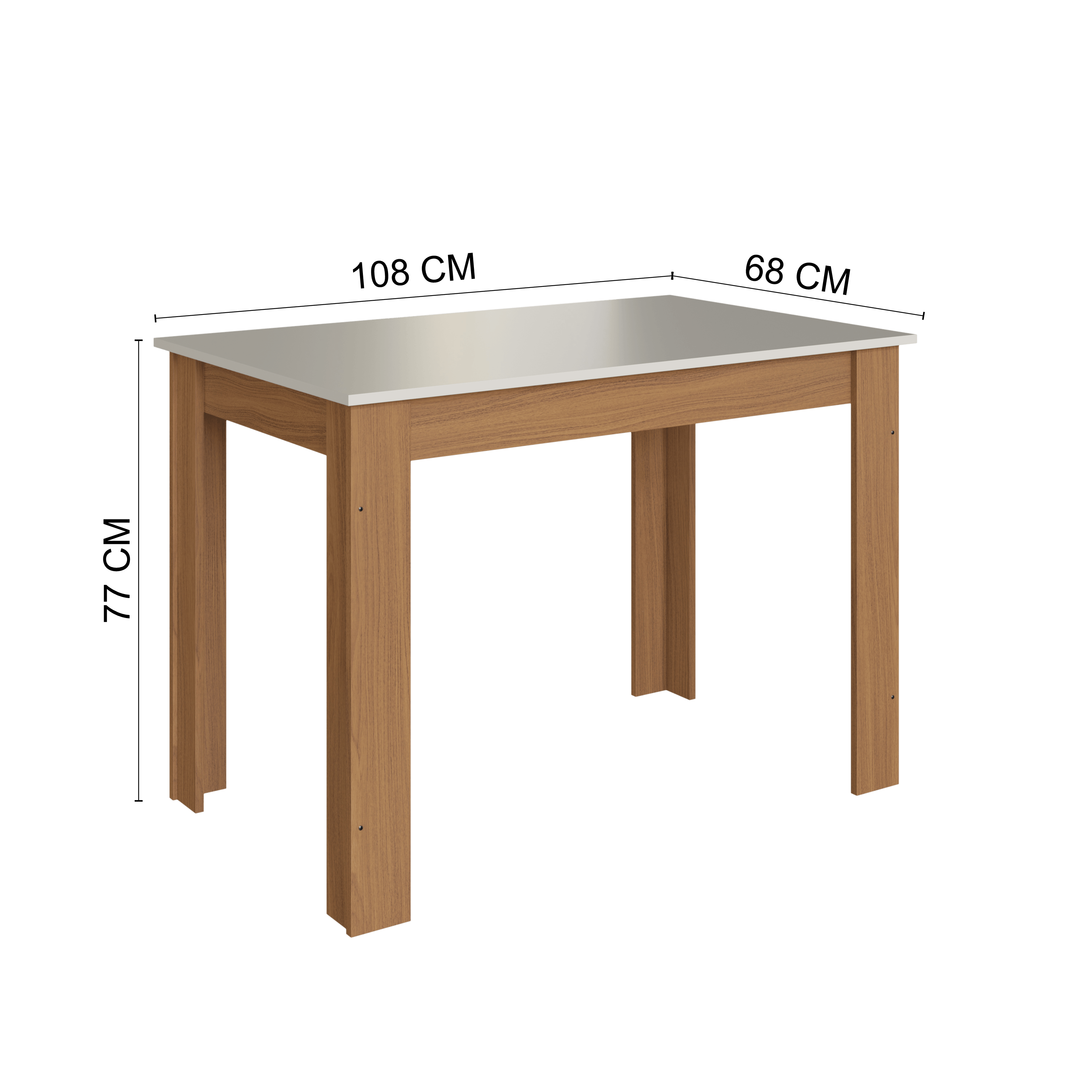 Encontraproduto.com.br - Conjunto Mesa Retangular Atlanta Com 4 Cadeira 1,08m -