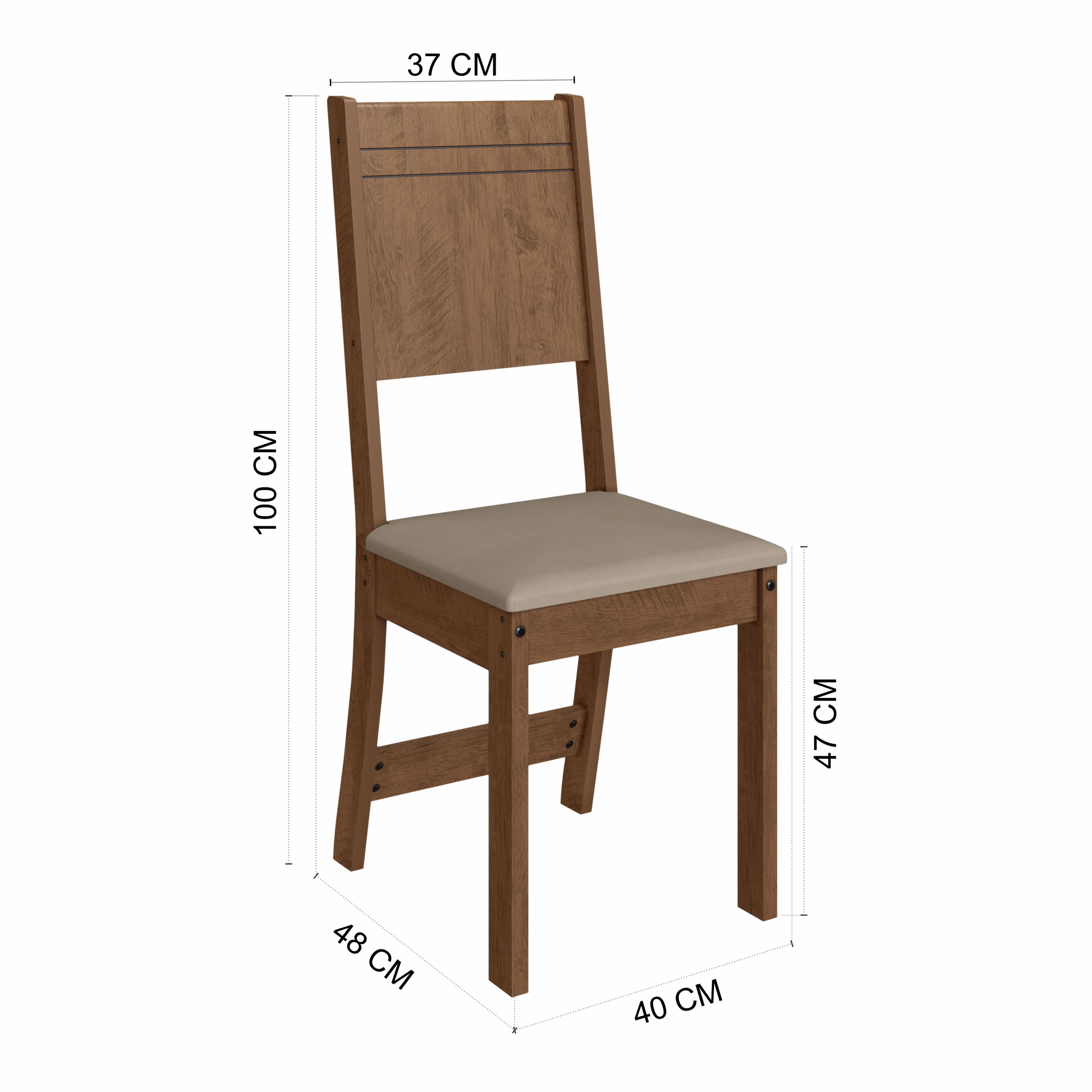 Encontraproduto.com.br - Conjunto Mesa Retangular Evora 1,10m Com 4 Cadeiras Linho -