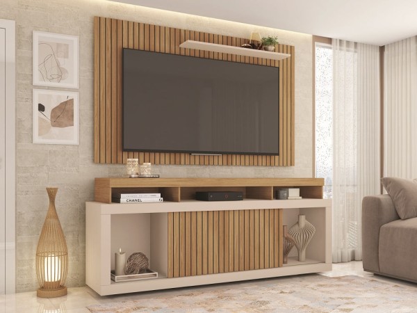Encontraproduto.com.br - Rack Com Painel New Oscar Para Tvs De Até 60 Polegadas 2 Portas -