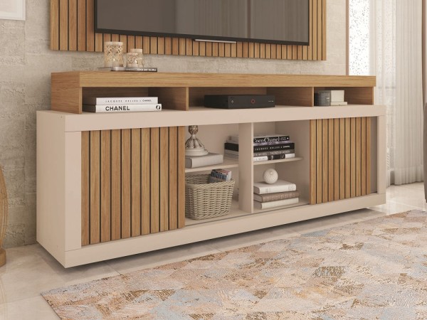 Encontraproduto.com.br - Rack Com Painel New Oscar Para Tvs De Até 60 Polegadas 2 Portas -