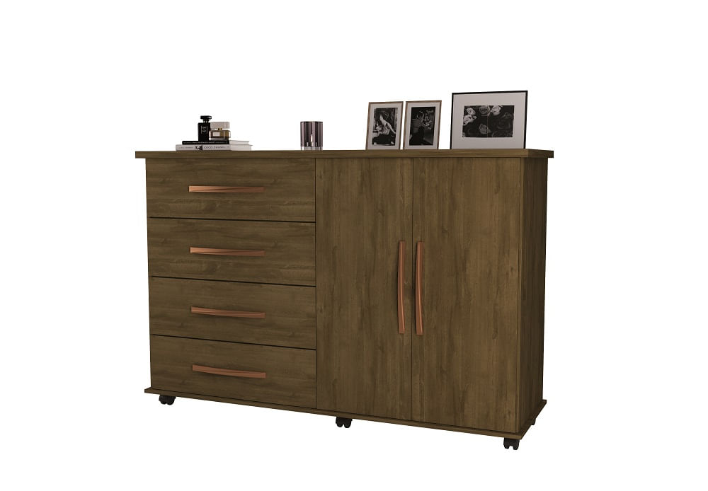 Encontraproduto.com.br - Cômoda Usopp 2 Portas E 4 Gavetas -