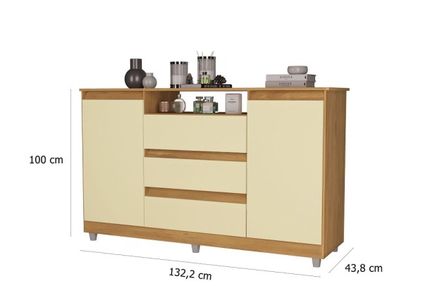 Encontraproduto.com.br - Cômoda Chopper 2 Portas E 3 Gavetas -