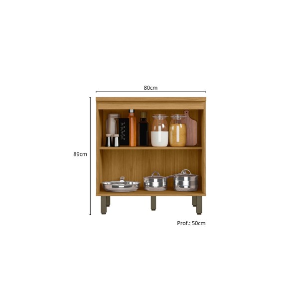 Encontraproduto.com.br - Balcão Criare 2 Portas Com Tampo 80cm -